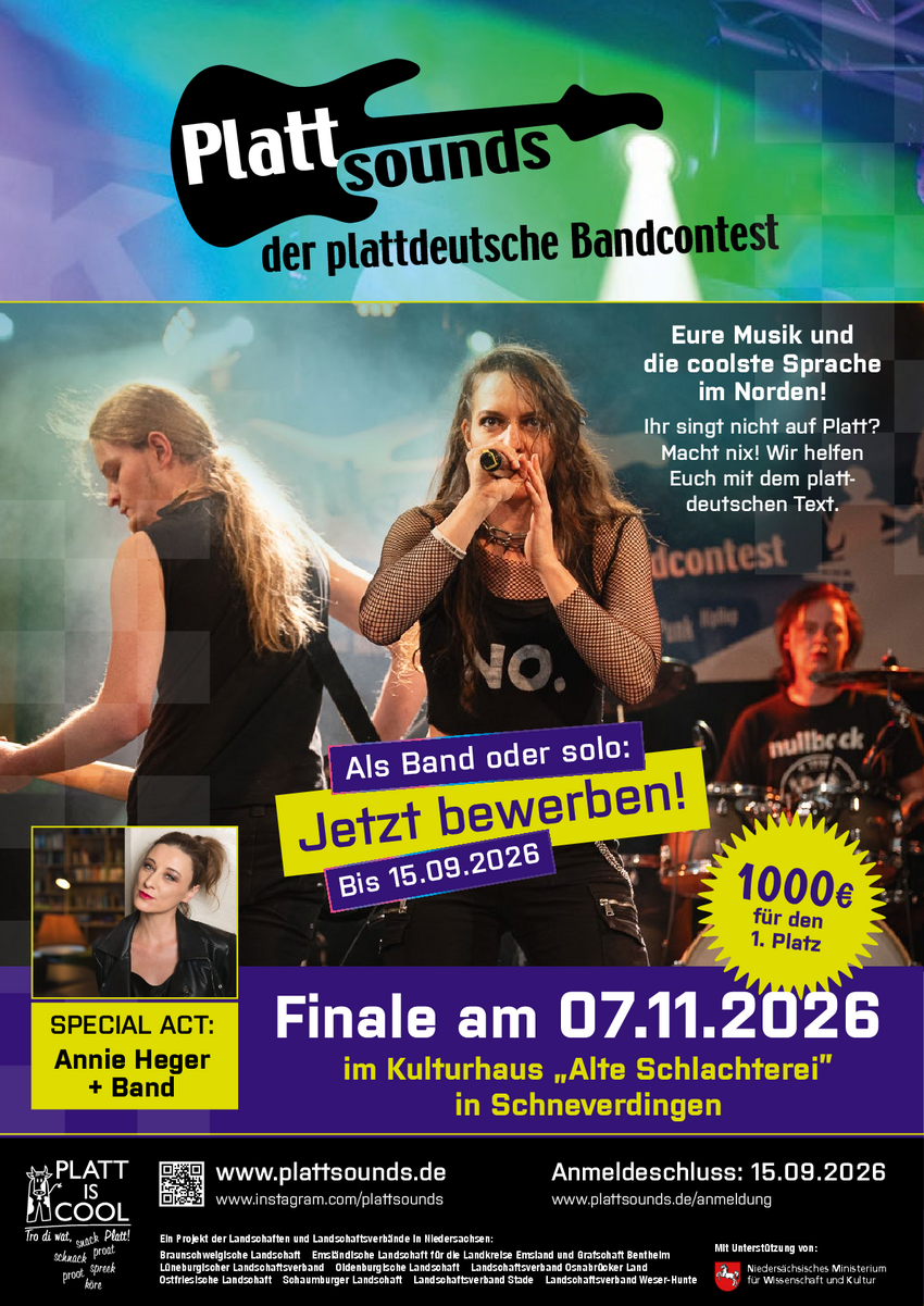 Buntes Plakat zu Plattsounds