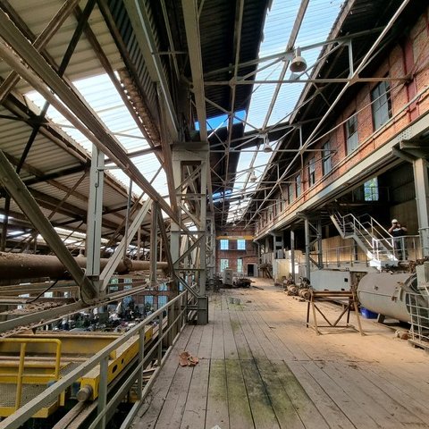 Arbeiten am „Historischen Steinbrecher“ auf dem Osnabrücker Piesberg